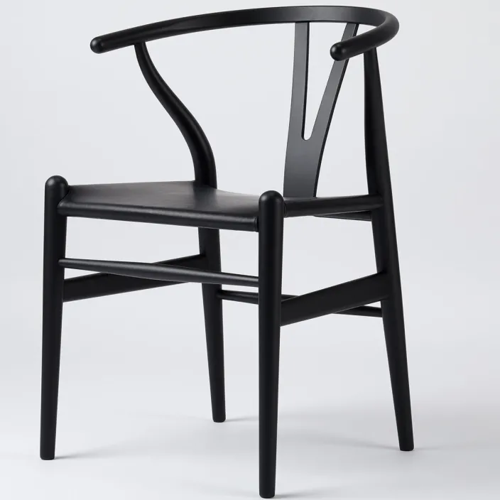 ZEIT Sonderedition »CH24«, Wishbone Chair aus Buche und Leder