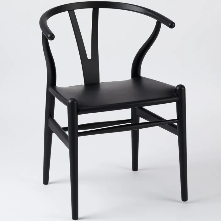 ZEIT Sonderedition »CH24«, Wishbone Chair aus Buche und Leder