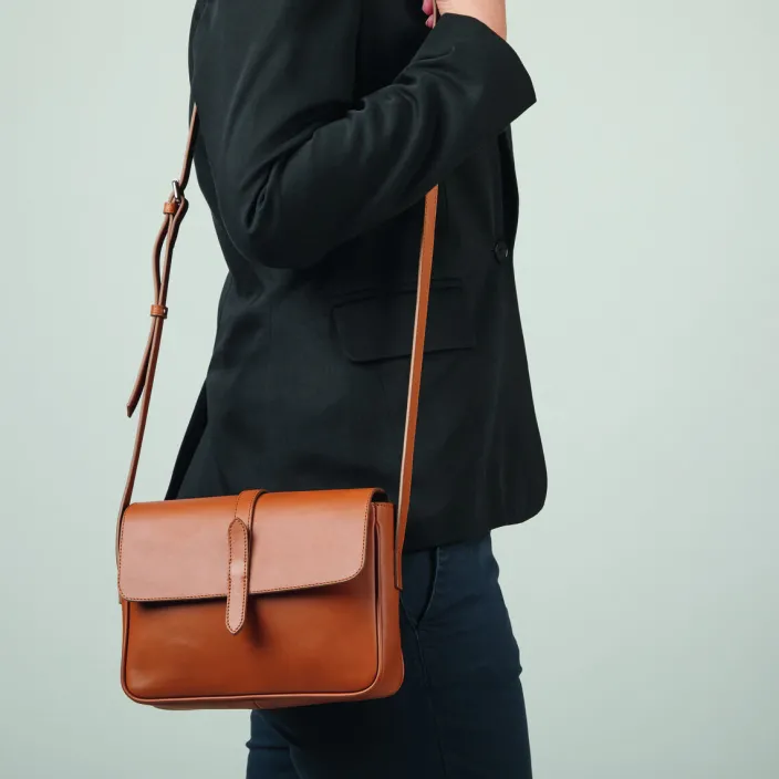 ZEIT-Tasche »Saddle Bag Small« Cognac